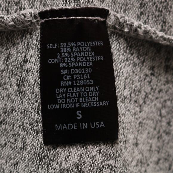 Gray Tan Open Front Cardigan Longline Lightweight Drape Fall Sweater Size S - Picture 8 of 9